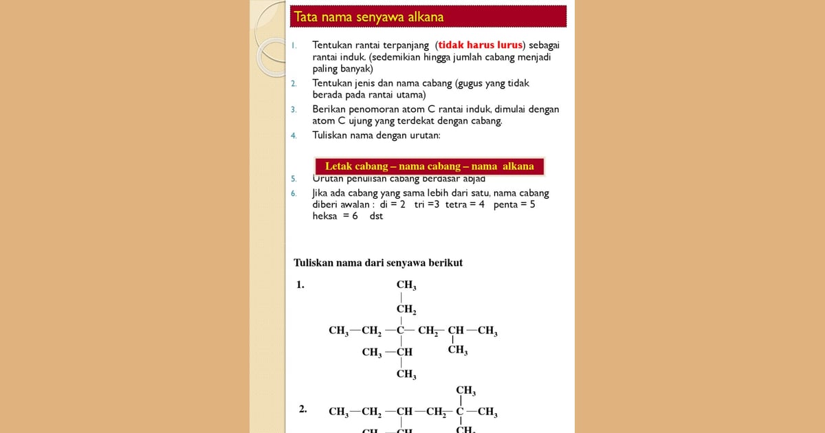 Senyawa Alkana (Sejarah, Manfaat  Karakteristik) - Tata Nama Senyawa