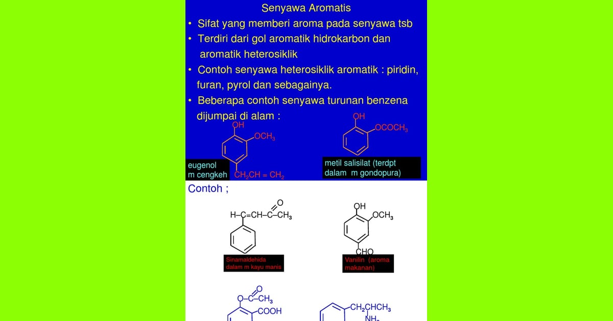 Senyawa Aromatik (Sejarah, Sifat, Manfaat  Contoh) - Senyawa Aromatis |