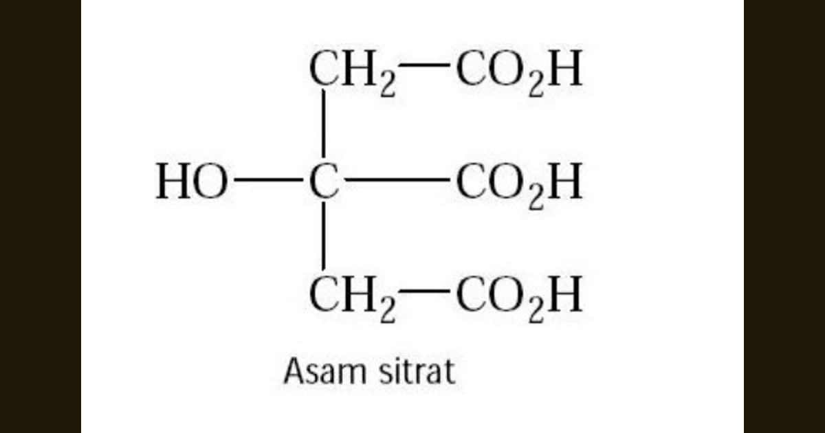 Senyawa Asam Sitrat (Sejarah, Karakteristik, Fungsi, Kegunaan  Contoh) - Rumus Asam Sitrat