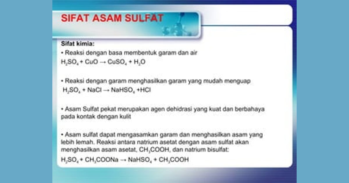 Senyawa Asam Sulfat - Senyawa Asam Sulfat_