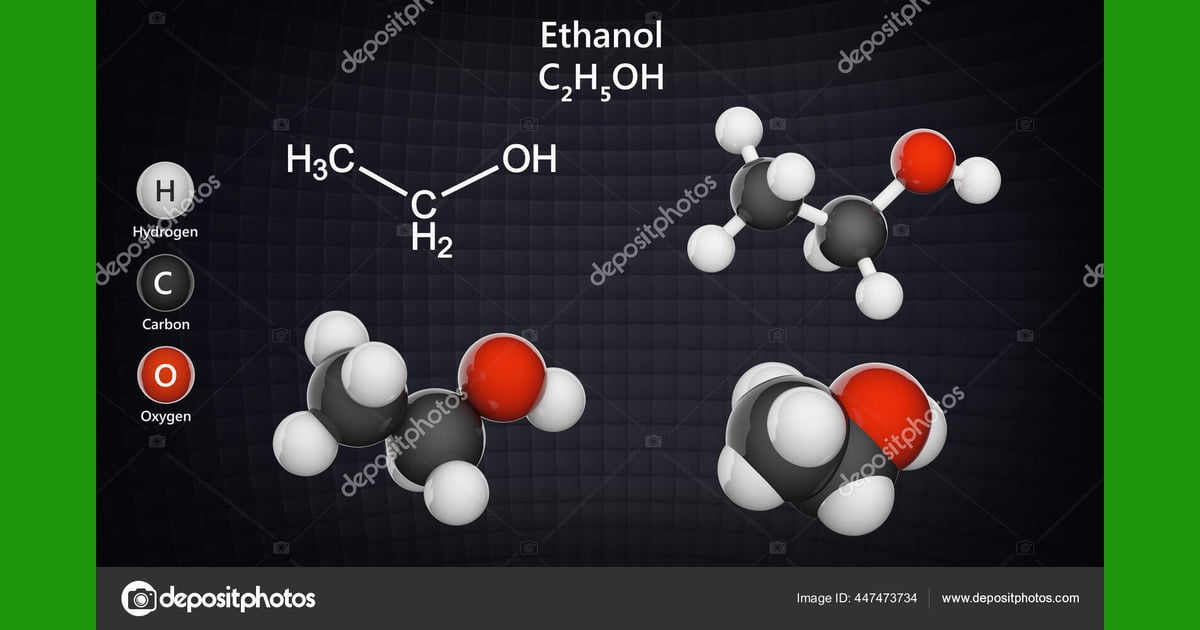 Senyawa Etanol - Structural Chemical Formula