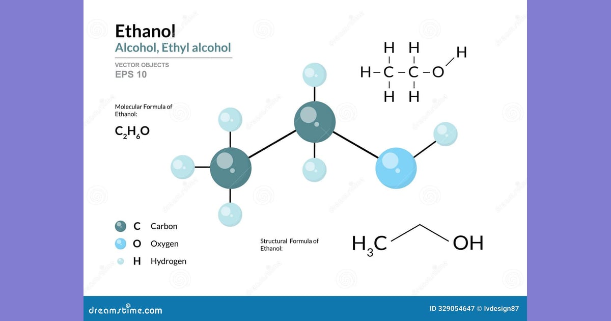 Senyawa Etanol - Ethanol. Ethyl Alcohol.
