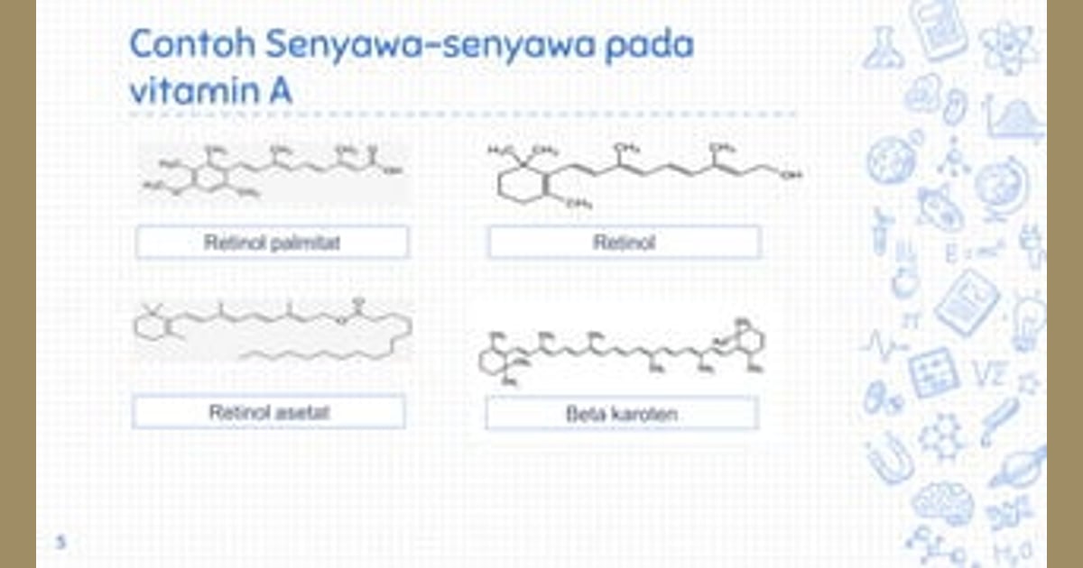 Senyawa Vitamin A (Sejarah, Karakteristik, Kegunaan  Contoh) - Analisis Bahan Organik