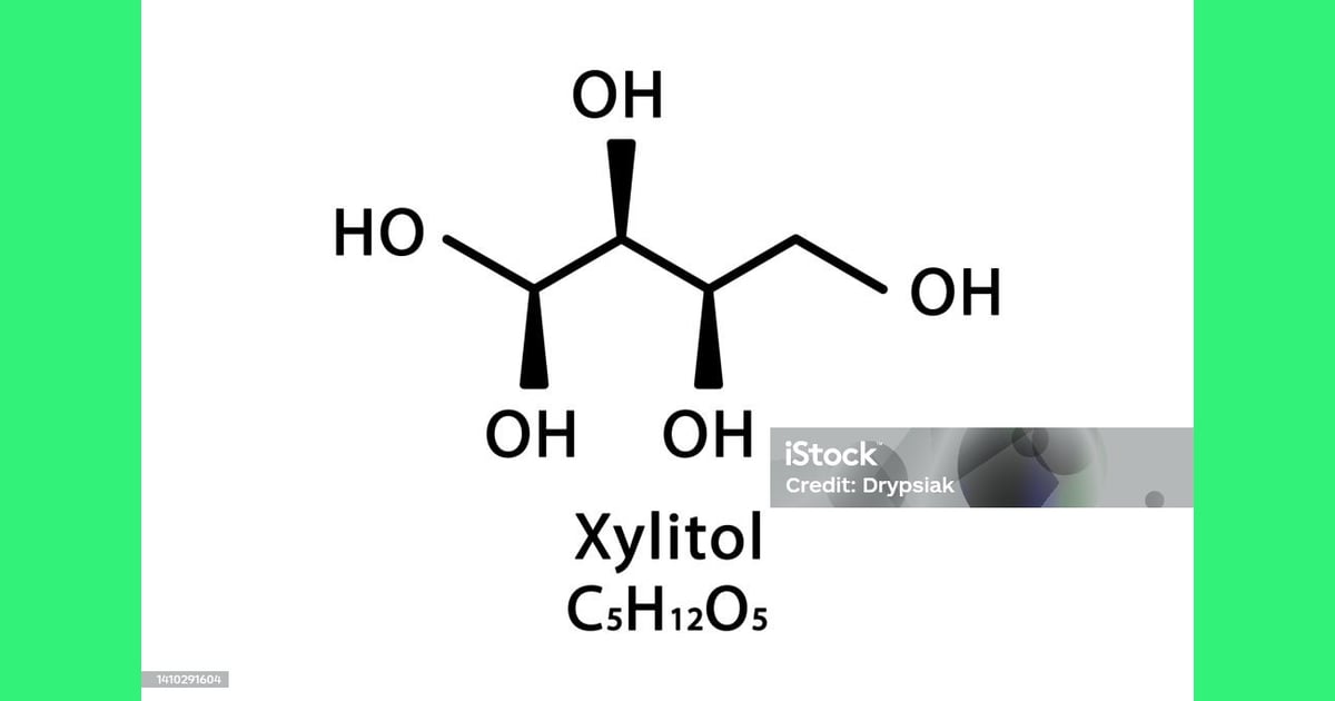 senyawa Xilitol - Ilustración de Estructura